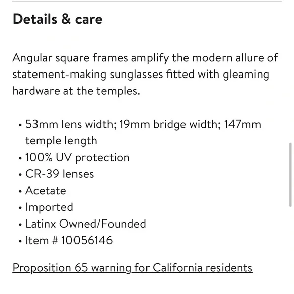 DEZI Cuffed 53mm Square Sunglasses - Picture 7 of 7